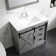 Lyndzy 35.4'' Bathroom Vanity with Manufactured Wood Top with Mirror
