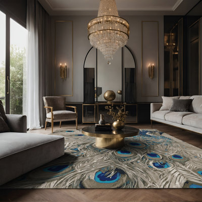Tapis gris soyeux et moelleux
