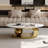 51.2" Modern Faux Marble Oval Coffee Table with Gold Bottom-1794532311-1782988870