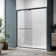 56'' - 60'' W x 72'' H Bypass Semi-Frameless Shower Door with Clear Glass