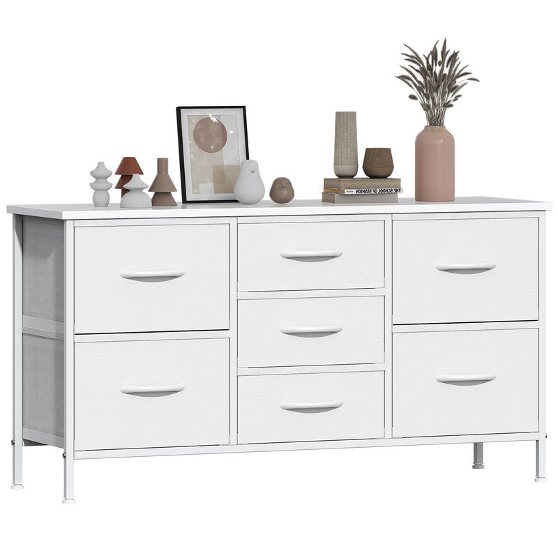 100 cm W Chest of 7 Drawers, White
