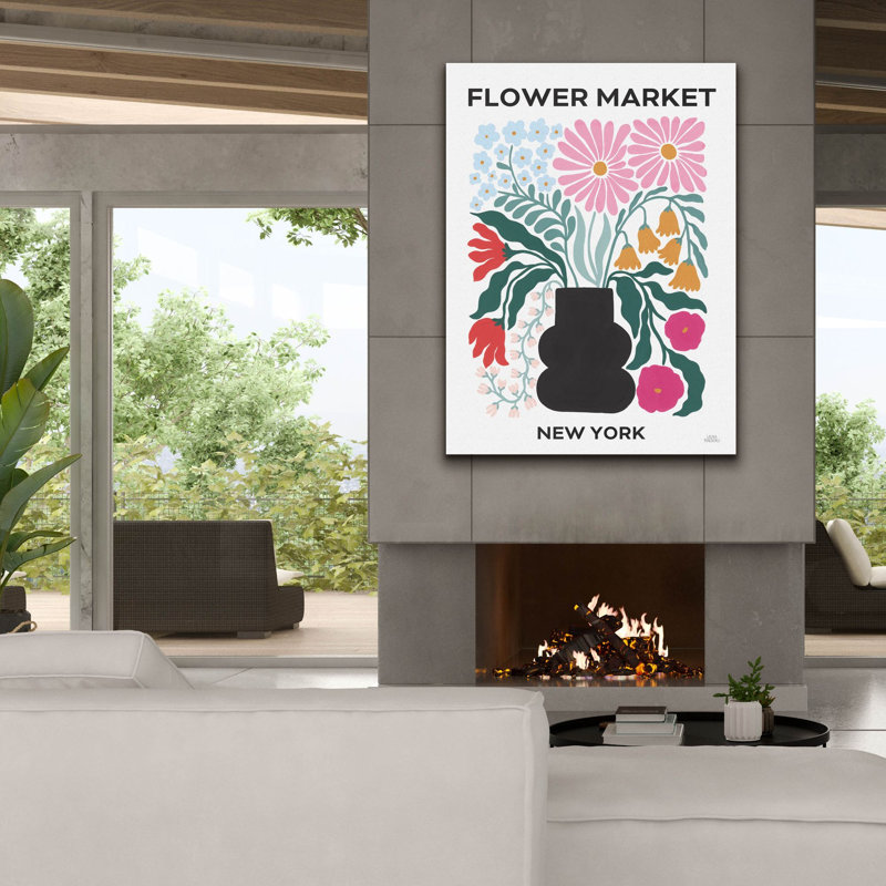 «Flower Market 3» par Laura Marshall, art mural sur toile, H 54 po x l 40 po x P 1,5 po