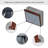 23" Ultra-Thin Electric Fireplace Insert with Crystal, Realistic Flame & Remote Timer