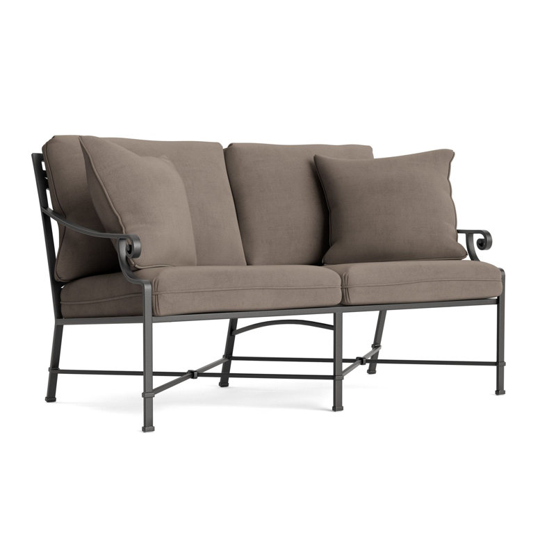 Venetian Outdoor 2 - Seat Loveseat, Fusion Clay, Textured Pewter
