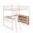 Full Size Metal Loft Bed With Shelves And Desk-1149733904