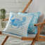 Crab Indoor / Outdoor Animal Print Sea Foam Square Throw Pillow Cover