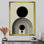 Vortex noir rétro - art mural moderne Mid-Century, impression sur toile moderne de style Mid-Century noir