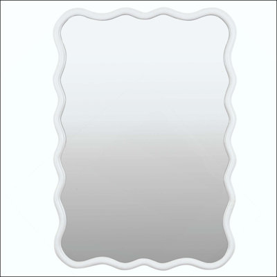 Miroir rectangulaire en bois massif et miroir mural moderne en bois massif pour salle de bain, chambre à coucher, salon, salle à manger, vestiaire, vestibule