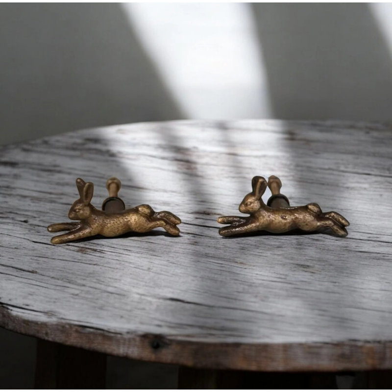 Antique Bronze Hare Knob