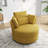 Niama Upholstered Swivel Lounge Armchair With Pillows-1154833262