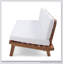 Canapé Hillcrest pour l'extérieur à 2 places avec bois d'acacia durable et coussins résistants à l'eau, parfait pour un décor moderne et traditionnel.