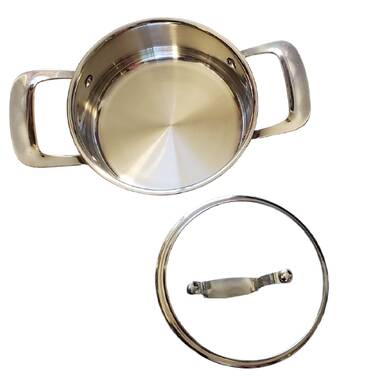 Saflon Stainless Steel 3 Qt Sauce Pan with Glass Lid