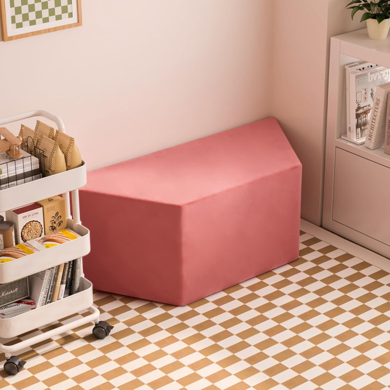 Grand coussin de siège géométrique WOWMAX Softscape, Rose