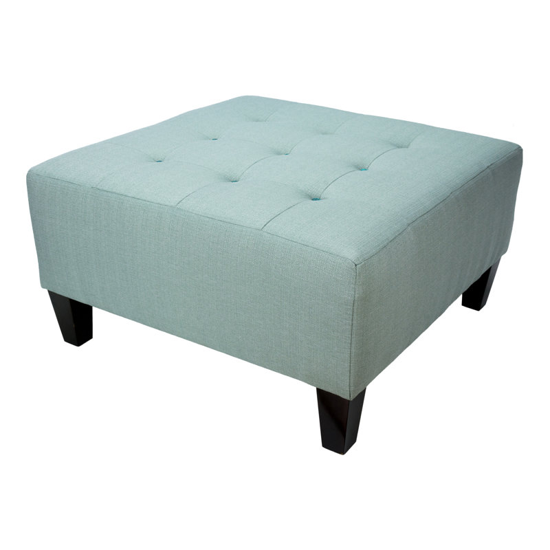 Repose-pieds standard carré 34 po Emerson, Turquoise, Brume de mer