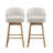 Kian 33.25" Upholstered Solid Rubber Wood Swivel Bar Stools-1295497924-1295497926