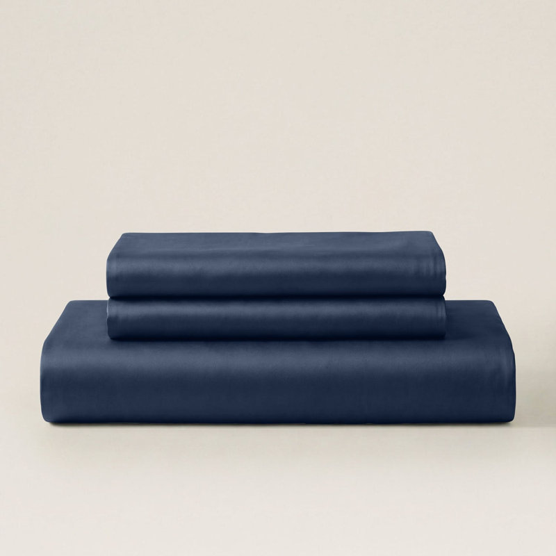 Bedding Sets Sateen No Pattern Duvet Cover Set, Navy, 50x90cm Pillowcase, Double