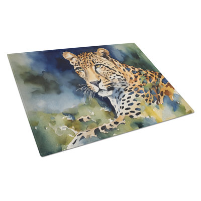 Leopard Glass Cutting Board Large