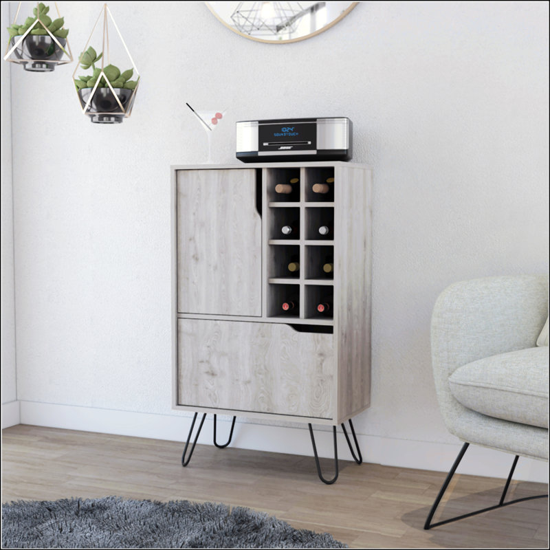 8-Bottle Rectangle Bar Cabinet