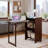 Bamboo Folding Desk With Hidden Storage And Built-In Socket, Ideal For Small Spaces And Home Office Use