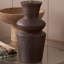 Aditi Dark Brown Curved Terracotta Table Lamp