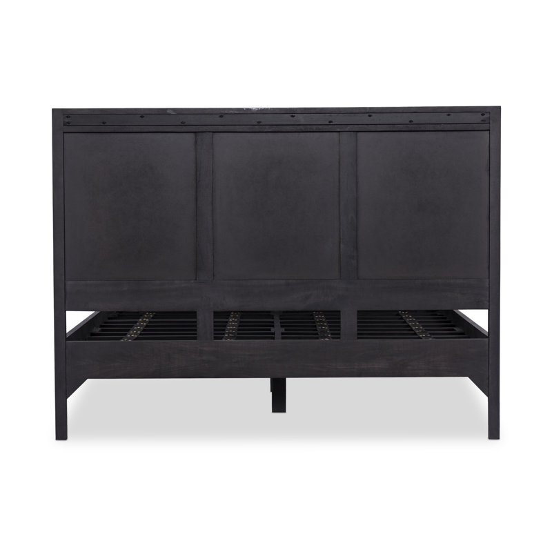 Sydney Bed, Queen, Black Wash W/ Black Cane