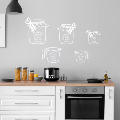 Adhésif décoratif tasses à mesurer