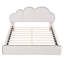 Grand lit plateforme tapissier avec tête de lit en forme de nuage-1085298673