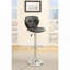 Adjustable Faux Leather Upholstered Metal Bar Stools Set with Upholstered  Back-1330928083