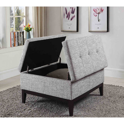 Grande table basse avec rangement 18 po, beige et gris