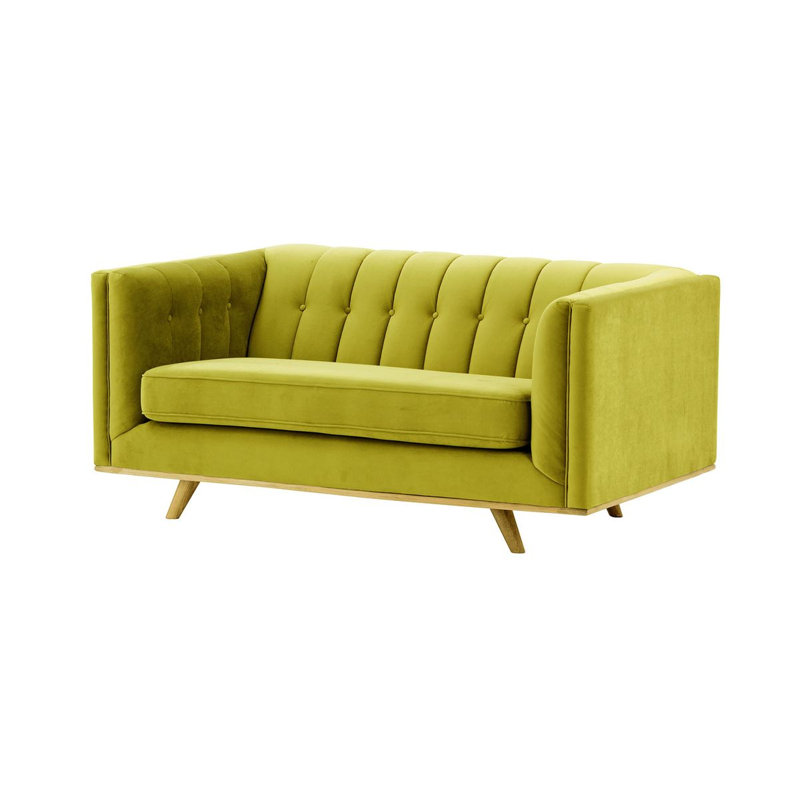 Afsheen 2-Seater Velvet Sofa, 2, Green