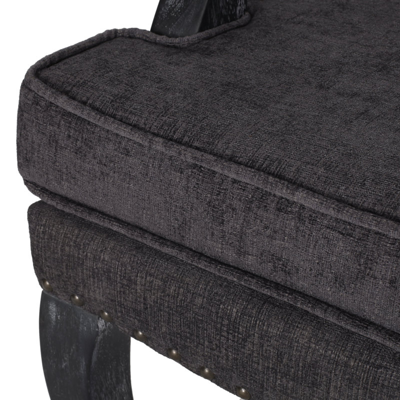 Chaise avec accoudoirs Codera, gris, gris