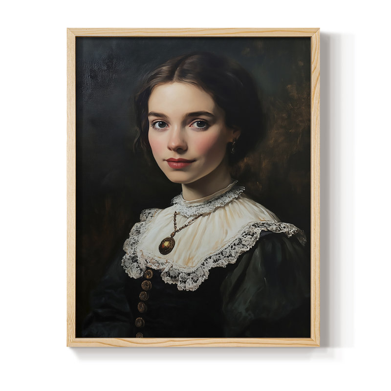 Reproduction encadrée WOMEN Series CCX III - bois massif, Naturel, H 30 po x l 24 po