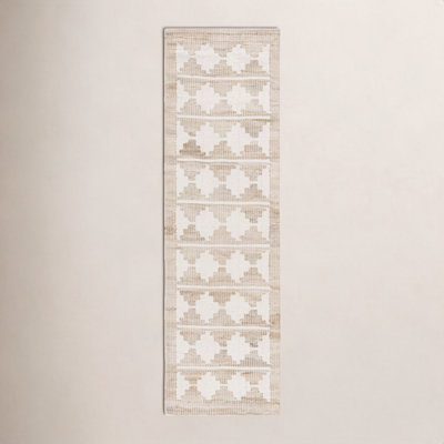 Ivory Natural Hand-Loomed Jute Wool Rug