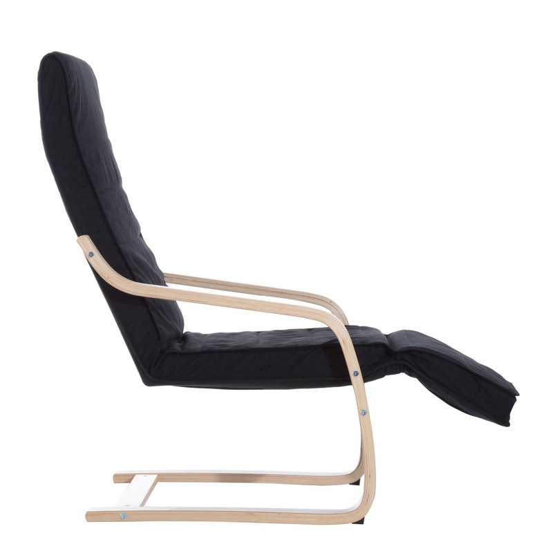 Carvey Upholstered Accent Chair, Black