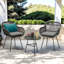 Chaise de patio avec coussins Aaronn-2023400327