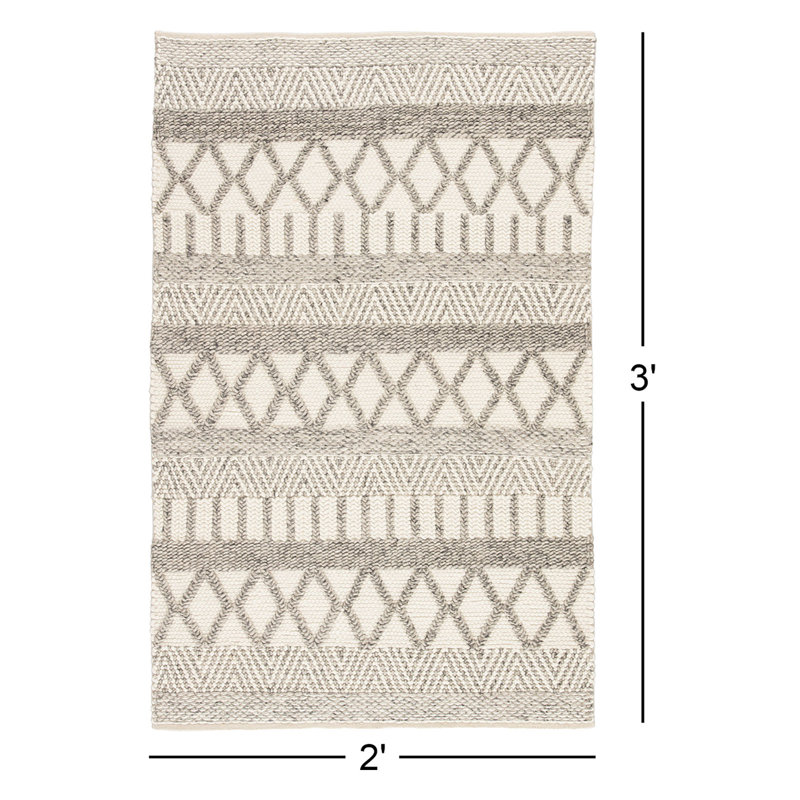 Gayle Wool Geometric Indoor Rug, Rectangle 2' x 3'