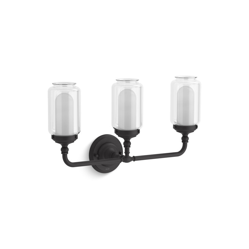 Artifacts 23 In. Three-Light Sconce, Matte Black