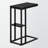 Pitt Accent Tables, Black Marble Look Laminate, Black Metal, 25.02'' H X 10.05'' W X 18.03'' D