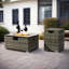 Foyer de table 32 "au gaz propane avec couvercle de réservoir de propane 2 pièces, foyer d'extérieur rectangulaire en acier de 50 000 BTU avec magnifique base en osier pour jardin extérieur-1805260357