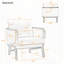Chaise d'appoint en sherpa avec structure en bois massif