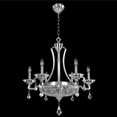 Orecchini 9 LT 2 Tone Silver/Clear Chandelier Allegri