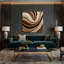 Abstrait art fluide sur toile brune 51-1681159889