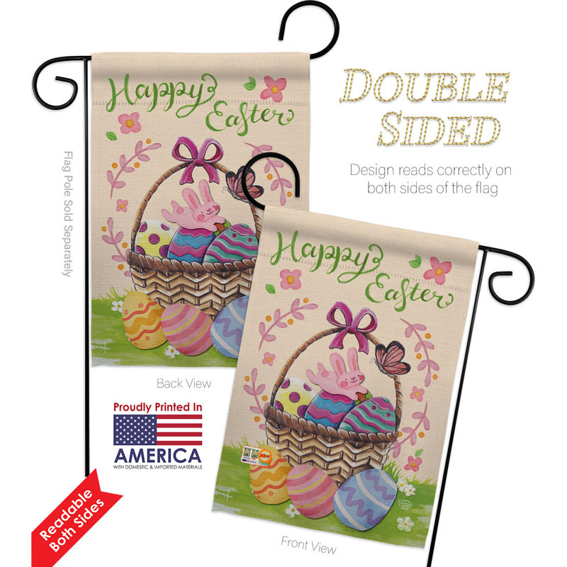 Double Sided Polyester Easter, 18.5" H x 13" W