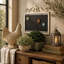 Metal Wall Decor with Metal Scroll Sign and Chalkboard