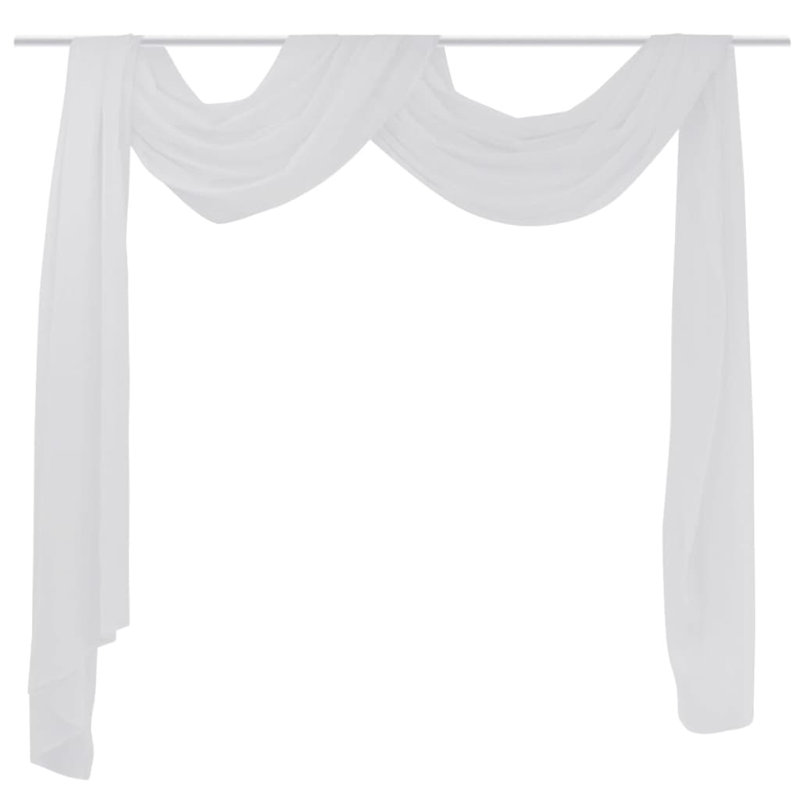 Babin Semi Sheer Curtain Single Panel, White