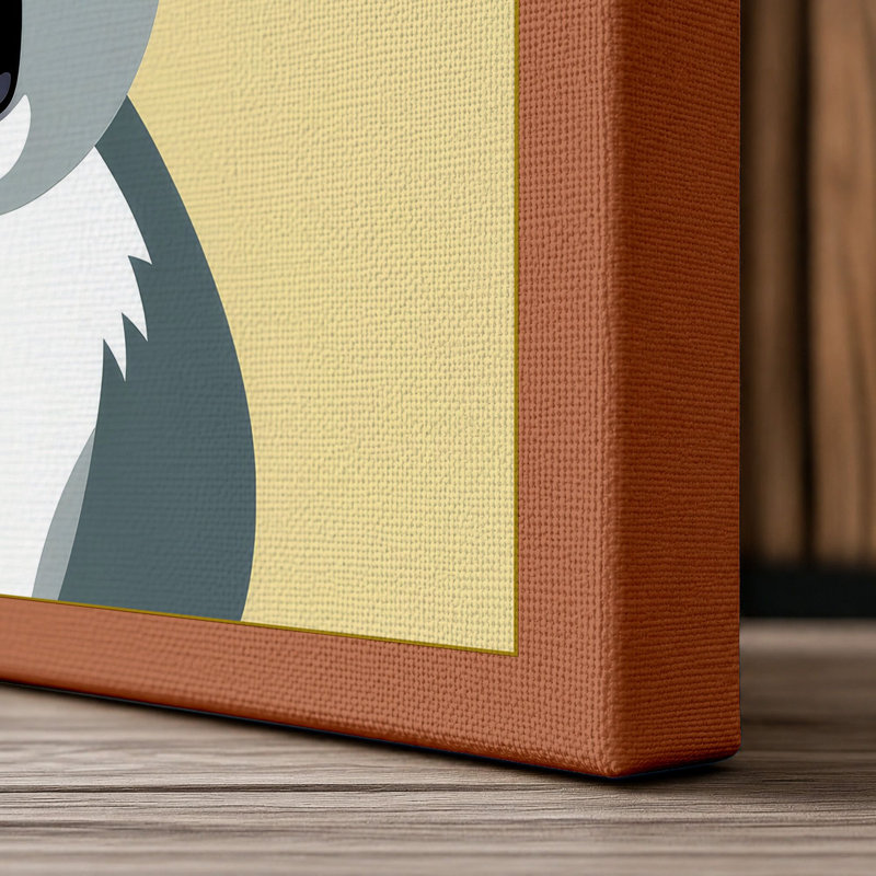 Gentle Koala Modern - Wrapped Canvas, 24x16 - 61.0 x 40.6 cm, Terracotta Border