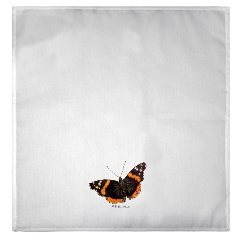 Serviette à main papillon admiral Ilya