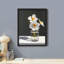 «White Gerbera Daisy Flower Glass Vase Wall Art Floral Botanical Prints Decor», œuvre d'art encadrée sur papier-93487678-93487677