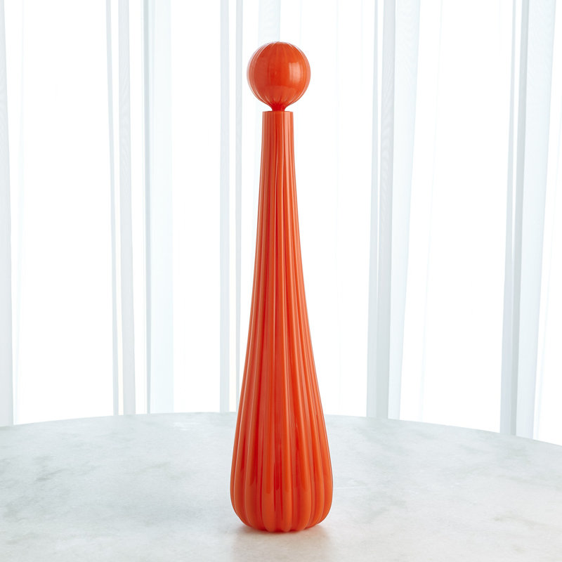 Circus Bottle, 27.75" H x 6" W x 6" D, White