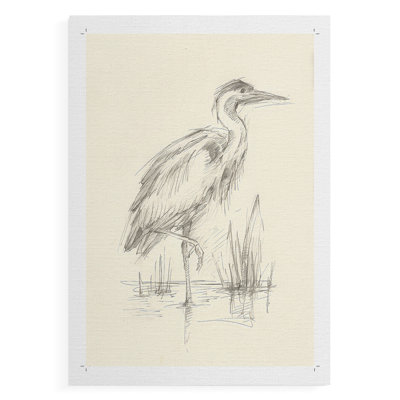 Étude de croquis Waterbird I - impression sur toile seulement - non encadrée